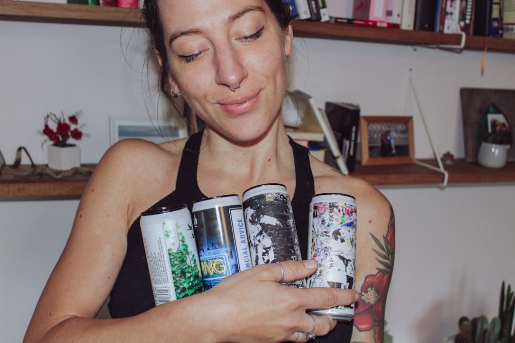 Girl with Spanish craft beers